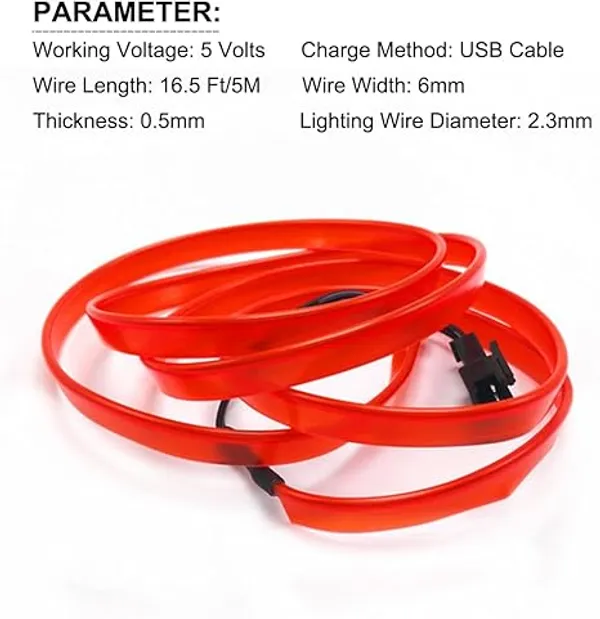 Car_Interior_Led_Strip_Lights,_Glowing_Electroluminescent_Wire_Lights_Ambient_Lighting_Kits_(5M,_Red)_Compatible_With_All_Cars