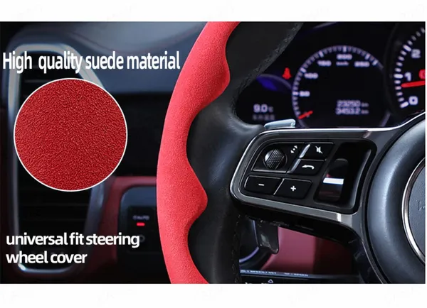 Seude_Red_Pattern_Steering_Wheel_Cover,_Men'S_And_Women'S_Safe_And_Non-Slip_Car_Accessory_Compatible_With_All_Cars