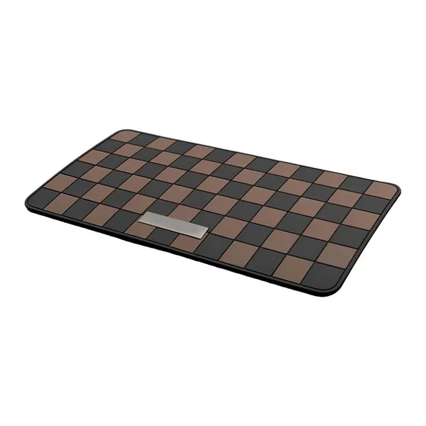 Sports_Non-Slip_Car_Dashboard_Mat_“_Adhesive-Free,_Heat-Resistant,_Grid_Pattern_In_Black_&_Brown_“_Interior_Protection_&_Decor