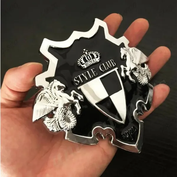 Style_Club_3D_Metallic_Alloy_Front_Grill_Emblem_Badge_–_Black_&_Silver|_Premium_Car_Exterior_Decoration