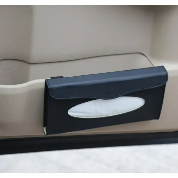 Sun_Visor_Car_Tissue_Holder_–_Premium_Black_Leather_Napkin_Dispenser,_Universal_Fit_for_All_Cars