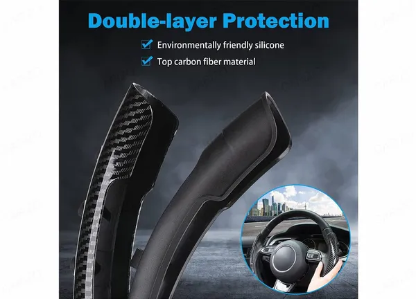 Carbon_Fibre_Steering_Wheel_Booster_Cover,_Enhanced_Non-Slip_Grip_For_Comfort_&_Control,_Carbon_Black,_Compatible_With_All_Cars