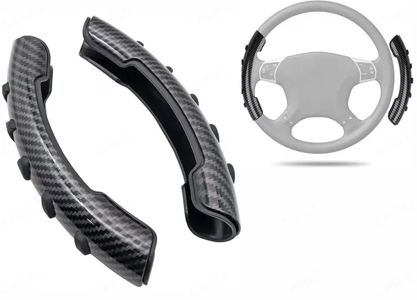 Carbon_Fibre_Steering_Wheel_Booster_Cover,_Enhanced_Non-Slip_Grip_For_Comfort_&_Control,_Carbon_Black,_Compatible_With_All_Cars