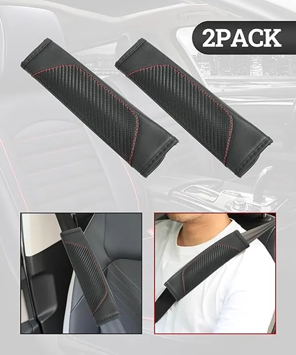 Car_Seat_Belt_Shoulder_Pads_–_Pack_of_2_Black_Carbon_Fiber_Leather_Strap_Covers_for_Safety_&_Comfort