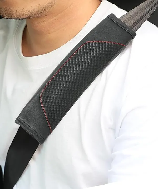 Car_Seat_Belt_Shoulder_Pads_–_Pack_of_2_Black_Carbon_Fiber_Leather_Strap_Covers_for_Safety_&_Comfort