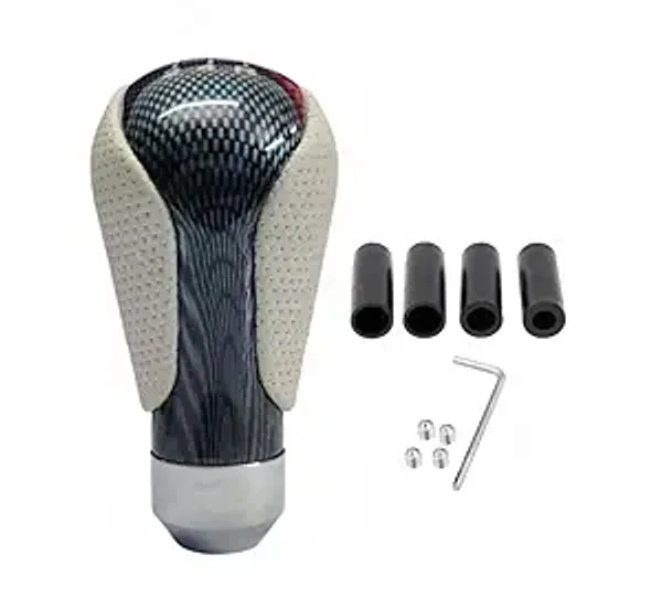 Universal_5-Speed_Manual_Gear_Shift_Knob_–_Leather_&_Carbon_Beige,_Stylish_Upgrade_for_Any_Car