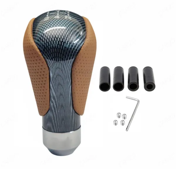 Universal_5-Speed_Manual_Gear_Shift_Knob_–_Leather_&_Carbon_Tan,_Stylish_Upgrade_for_Any_Car