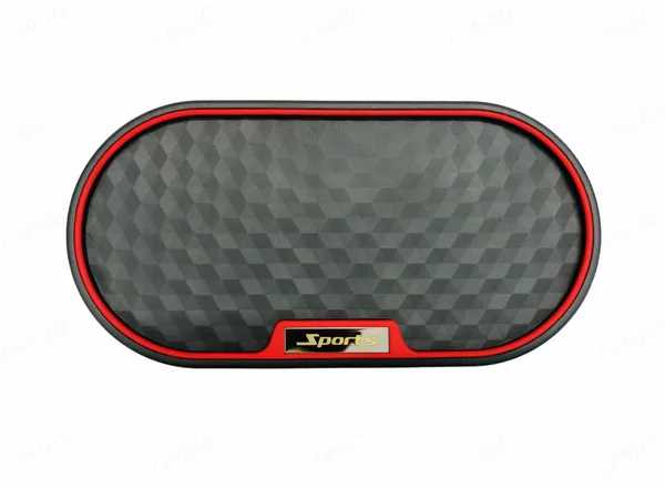 Gripmaster_Sports_Edition_Anti-Slip_Dashboard_Mat_For_Cars_“_Black_&_Red_|_Robust_Pvc_Storage_Pad_With_Sports_Logo_For_Phone,_Wallet,_Keys_&_More_“_Secure,_Stylish_&_Durable_Car_Accessory