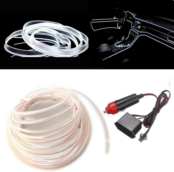 Car_Interior_Led_Strip_Lights,_Glowing_Electroluminescent_Wire_Lights_Ambient_Lighting_Kits_(5M,_White)_Compatible_With_All_Cars