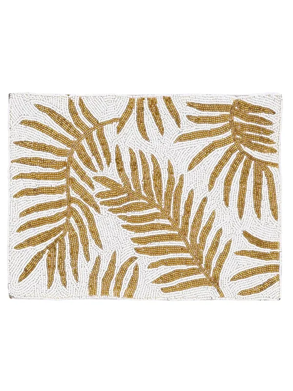 Firozi_Poleyster_Placemats,_Beaded_Design,14_Inch_Gulmohar_Floral_Pattern,_Best_For_Bed-Side_Table/Center_Table,_Dining_Table/Shelves_Pack_Of_2