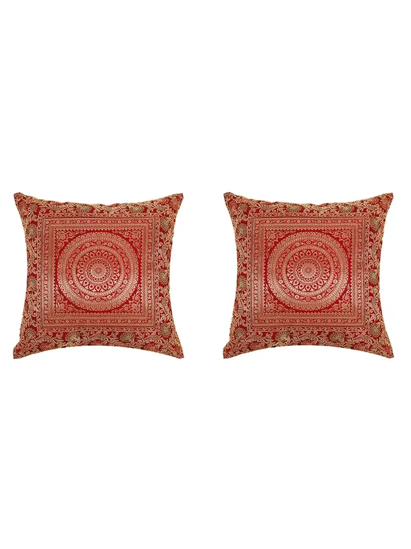 Multi_Silk_Brocade_Embroidery_Silk_Cushion_Nd_Pillow_Covers_(16_X16_Inch)_For_Sofa_Bedroom_Bedroom,_Living_Room,_Office_(Multicolor_Maroon)_Pack_Of_5