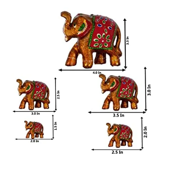 Gold_Handcrafted_Set_Of_5_Showpiece_Elephant_For_Decoration_For_Office,_Home_And_Gift_Purpose_Birthday,_Occasional_Nd_Thankasgiving_Party_(20X10Cm,15X_8Cm,14X8_Cm)