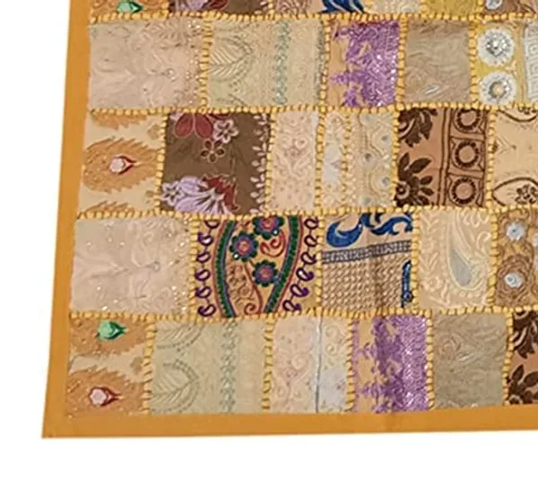 Multicolor_Cotton_Heavy_Embroidery_Patchwork_Wall_Hanging_Tapestry_Beaded_Home_Decor_Wall_Hanging_Wall_Decor_(Golden_Brown_Beautiful)_(40_X_60)_Pack_Of_1