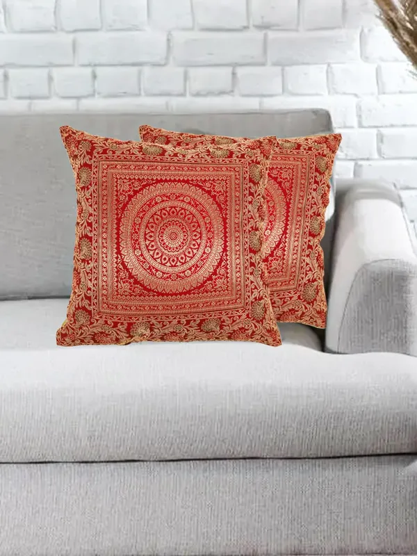 Multi_Silk_Brocade_Embroidery_Silk_Cushion_Nd_Pillow_Covers_(16_X16_Inch)_For_Sofa_Bedroom_Bedroom,_Living_Room,_Office_(Multicolor_Brown)_Pack_Of_2