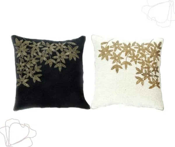 Multicolor_Printed_100%_Beaded_Cushion_Covers_Cushion_Case_Pillowcases_16X16_Inches_(40X40_Cms)_Throw_Pillow_Sham_Floral_Cushion_Covers_For_Sofa_Couch_Bed_Chair_Pack_Of_2
