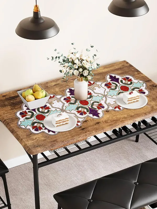 Multicolor_Premium_Handcraf_Beautiful_Beaded_Table_Runner_Craftsmanship_(13_*_36_Inches)