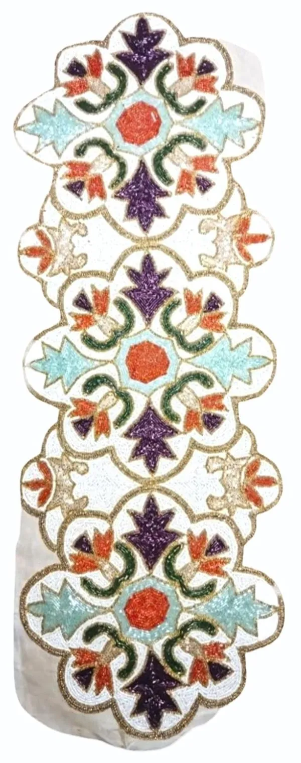 Multicolor_Premium_Handcraf_Beautiful_Beaded_Table_Runner_Craftsmanship_(13_*_36_Inches)