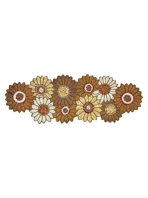 Mustard_Beaded_Dinning_Table_Runner_Mustard_Sunflower_Pattern_13*36