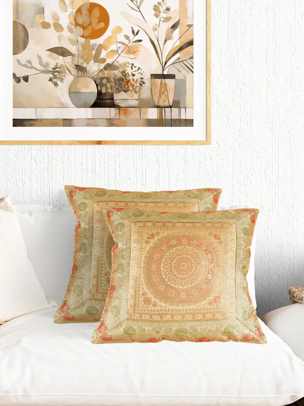 Beige_Silk_Brocade_Embroidery_Silk_Cushion_Nd_Pillow_Covers_(16_X16_Inch)_For_Sofa_Bedroom_Bedroom,_Living_Room,_Office_Pack_Of_2