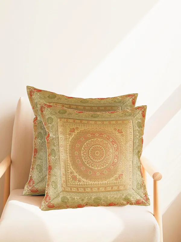 Beige_Silk_Brocade_Embroidery_Silk_Cushion_Nd_Pillow_Covers_(16_X16_Inch)_For_Sofa_Bedroom_Bedroom,_Living_Room,_Office_Pack_Of_2