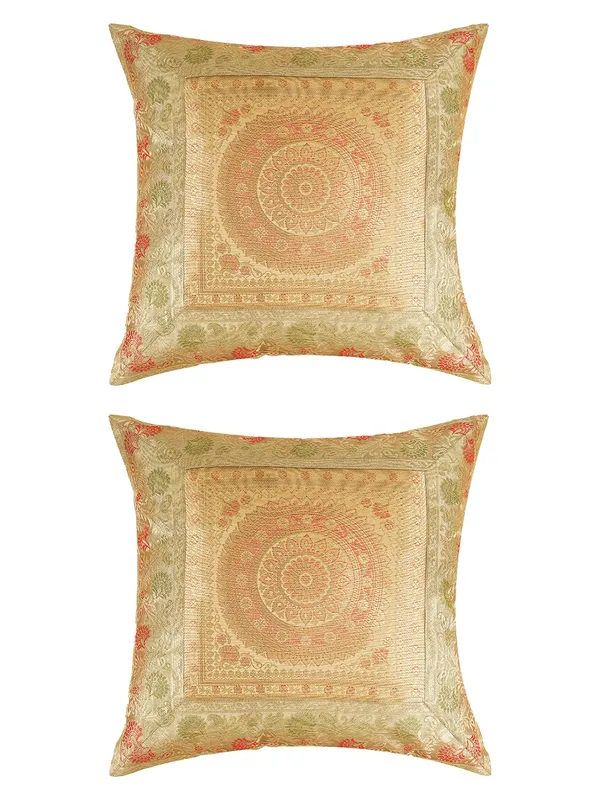 Beige_Silk_Brocade_Embroidery_Silk_Cushion_Nd_Pillow_Covers_(16_X16_Inch)_For_Sofa_Bedroom_Bedroom,_Living_Room,_Office_Pack_Of_2