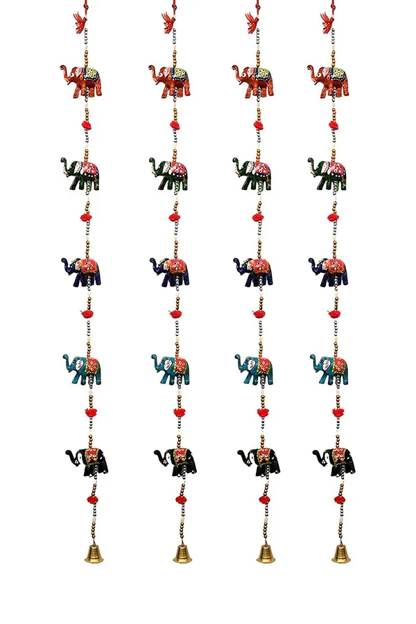 Multicolor_Rajasthani_Elephant_Traditional_Handicraft_Hanging_Pair_Ladi_Set_Of_4_Pcs_Decorative_Toran_Latkan_For_Home_,Wall_&_Main_Door