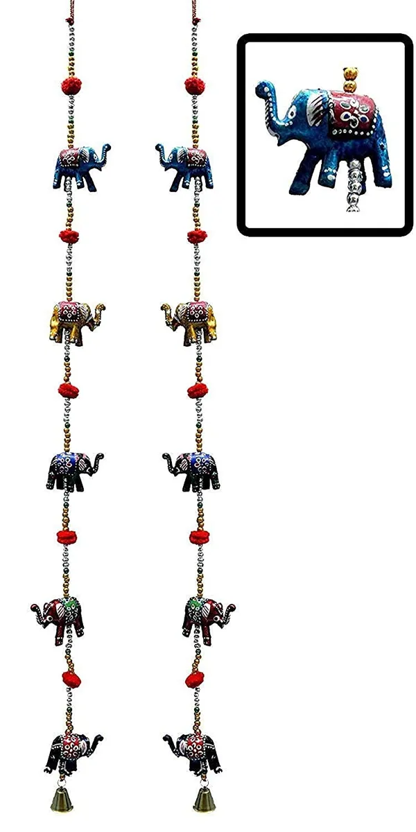 Multicolor_Rajasthani_Elephant_Traditional_Handicraft_Hanging_Pair_Ladi_Set_Of_4_Pcs_Decorative_Toran_Latkan_For_Home_,Wall_&_Main_Door