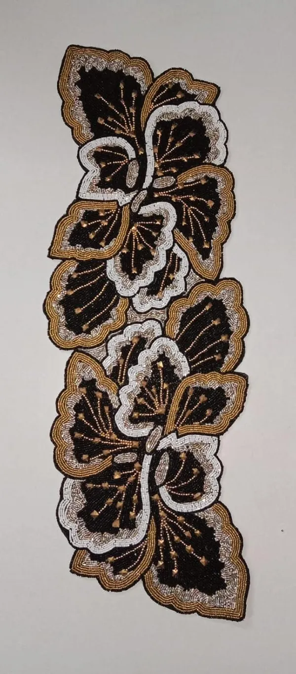 Black_Premium_Handcrafted_Beautiful_Beaded_Dinning_Table_Runner_13/36_Black_Butterfly_Desgin