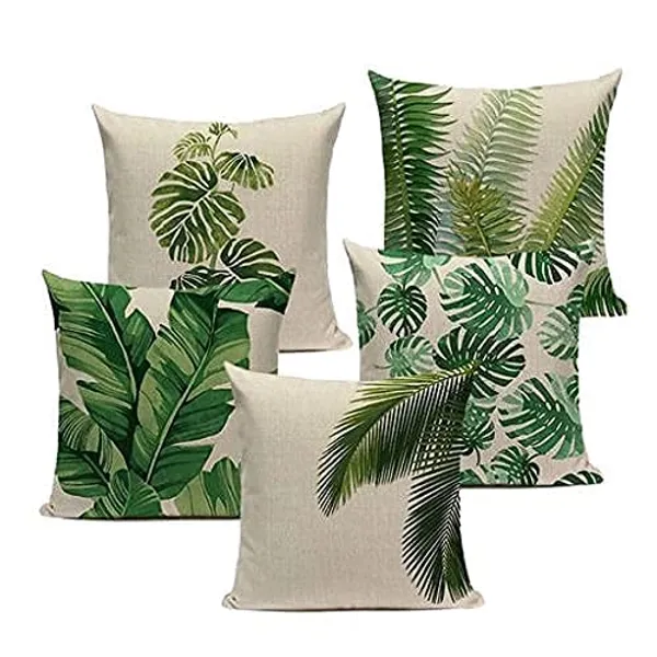 Green_Satin_Microfiber_120Tc_Ethnic_Motifs_Printed_Cushion_Covers,_White_And_Green_Throw_Pillow/_Cushion_Covers_-_(Off-White,_16_X_16_Inch)_(40.6_X_40.6_Cm)(_Set_Of_5),5_Pieces
