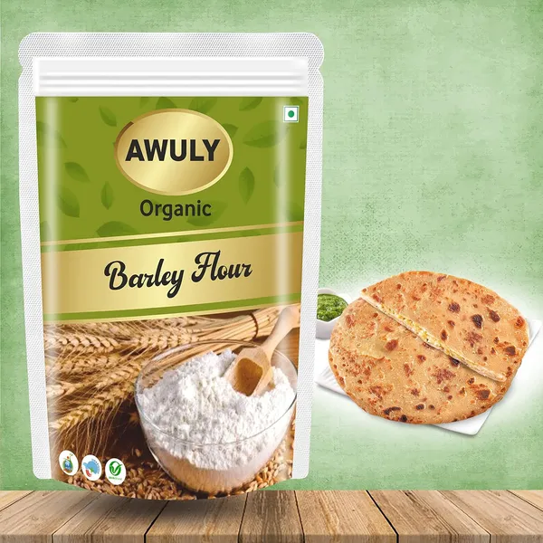AWULY_Healthy_by_nature_Certified_Organic_Flour_Barley,_jau_Atta_|_With_Fibre,_Vitamins_&_Minerals|_For_Weight_Loss_|_Rich_in_Nutrients|_Make_Snacks_l_Mix_with_Wheat_Flour_&_Make_Chapati_(1000)