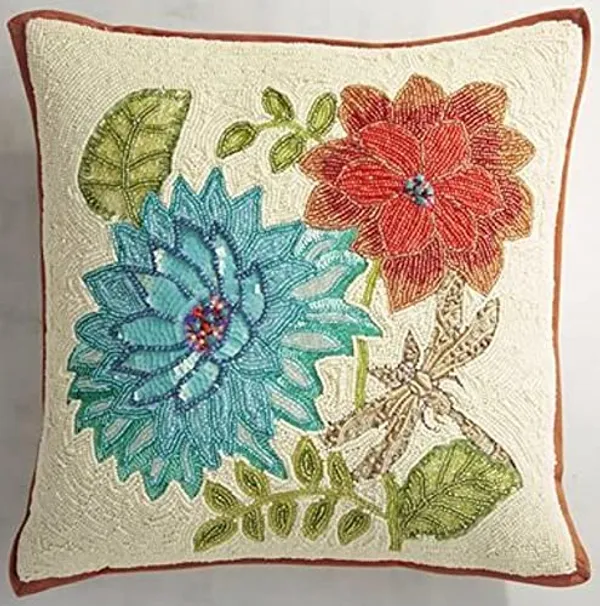 Multicolor_Printed_Cushions_&_Pillows_Case_Beaded_Floral_Pattern_(40.64_Cm*40.64_Cm)_Beautiful_Floral_Desgin