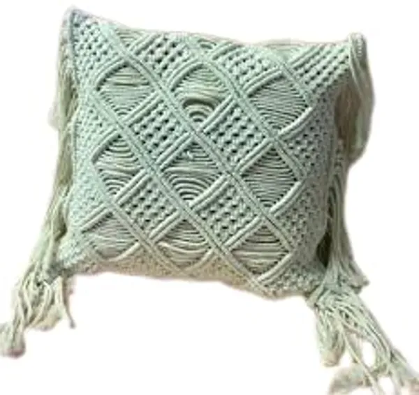 Green_Bohemian_Cotton_Macrame_Square_Cushion_Cover_Throw_Pillowcases_Boho_Decors_For_Sofa_Couch_Bed_Living_Room_-_1_Pcs_Decorative_And_Comfy_Pillow_Case_(16X16,_Cream)_Light_Green