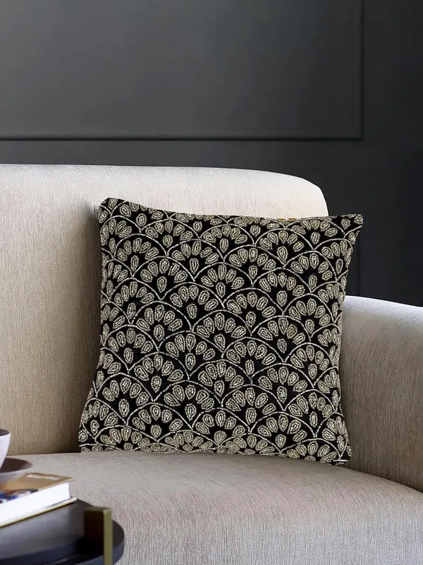 Multicolor_Printed_Cushions_&_Pillows_Case_Beaded_(40.64_Cm*40.64_CmSilver_Nd_Black_All_Over