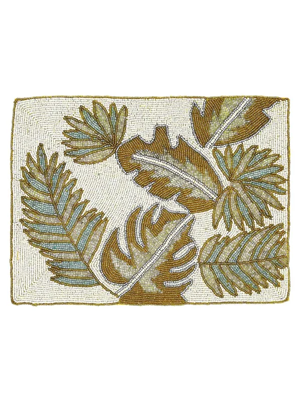 Firozi_Poleyster_Placemats,_Beaded_Design,14_Inch_Gulmohar_Floral_Pattern,_Best_For_Bed-Side_Table/Center_Table,_Dining_Table/Shelves_Pack_Of_2
