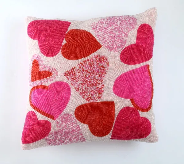 Multicolor_Printed_Cushions_&_Pillows_Case_Beaded_Heart_Pattern_(40.64_Cm*40.64_Cm)_Beautiful_Heart