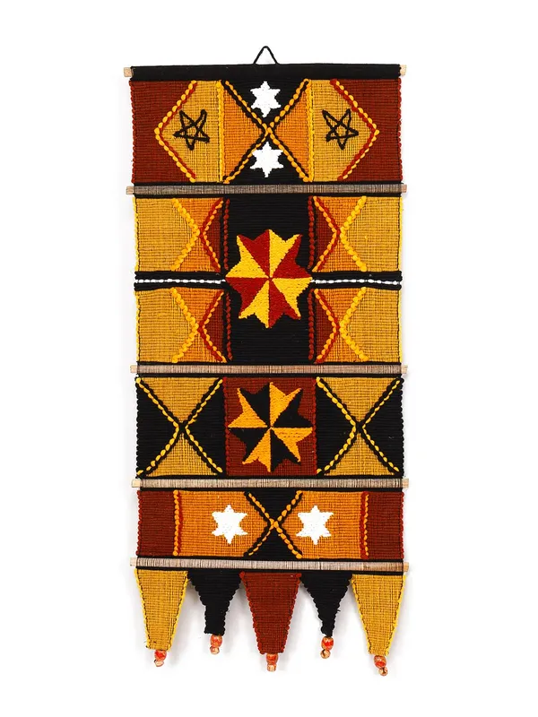 Multi-Coloured_Cotton_Abstract_Wood_Decorative_Wall_Hanging_(32_X_14_Inch,_Multicolor.)
