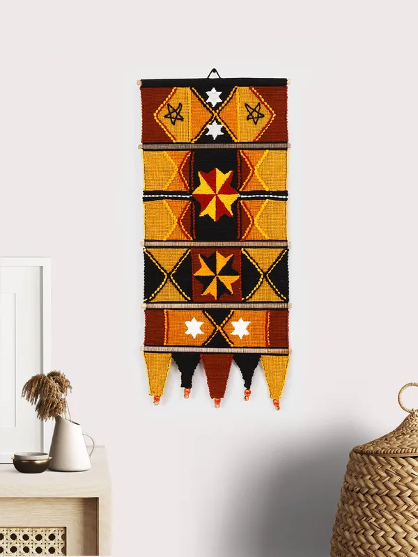Multi-Coloured_Cotton_Abstract_Wood_Decorative_Wall_Hanging_(32_X_14_Inch,_Multicolor.)