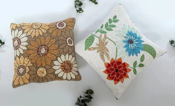 Multicolor_Printed_100%_Beaded_Cushion_Covers_Cushion_Case_Pillowcases_16X16_Inches_(40X40_Cms)_Throw_Pillow_Sham_Floral_Cushion_Covers_For_Sofa_Couch_Bed_Chair_Pack_Of_2