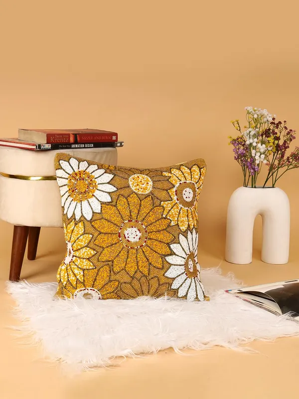Multicolor_Printed_100%_Beaded_Cushion_Covers_Cushion_Case_Pillowcases_16X16_Inches_(40X40_Cms)_Throw_Pillow_Sham_Floral_Cushion_Covers_For_Sofa_Couch_Bed_Chair_Pack_Of_2