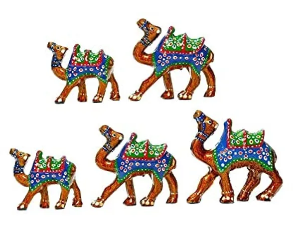 Gold_Handcrafted_Set_Of_5_Showpiece_Camel/Canon_For_Decoration_For_Office,_Home_And_Gift_Purpose_Birthday,_Occasional_Nd_Thankasgiving_Party_(20X10Cm,15X_8Cm,14X8_Cm)