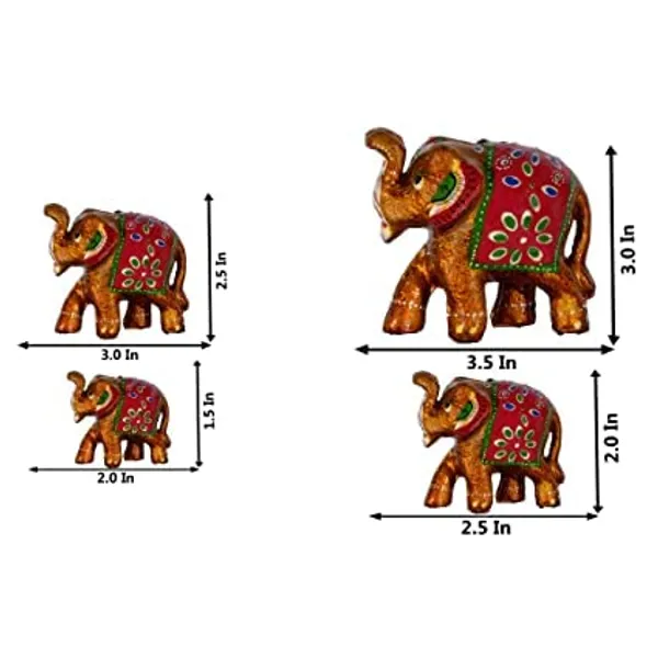 Gold_Handcrafted_Set_Of_4_Showpiece_Elephant_For_Decoration_For_Office,_Home_And_Gift_Purpose_Birthday,_Occasional_Nd_Thankasgiving_Party_(20X10Cm,15X_8Cm,14X8_Cm)