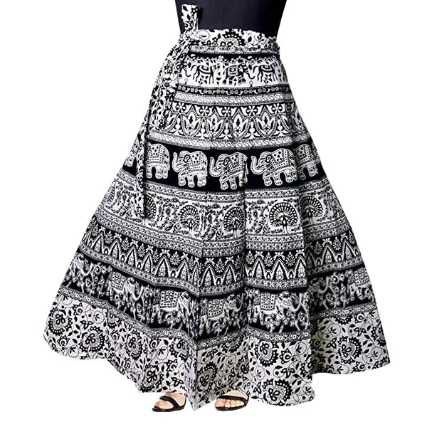 Multicolor_Jaipuri_Tribal_People_Printed_Cotton_Long_Skirts_Combo