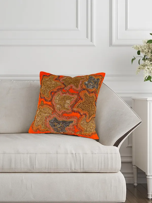 Multicolor_Printed_Cushions_&_Pillows_Case_Beaded_Floral_Pattern_(40.64_Cm*40.64_Cm)