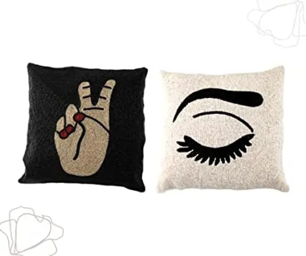 Multicolor_Printed_100%_Beaded_Cushion_Covers_Cushion_Case_Pillowcases_16X16_Inches_(40X40_Cms)_Throw_Pillow_Sham_Floral_Cushion_Covers_For_Sofa_Couch_Bed_Chair_Pack_Of_2_Black_Eye