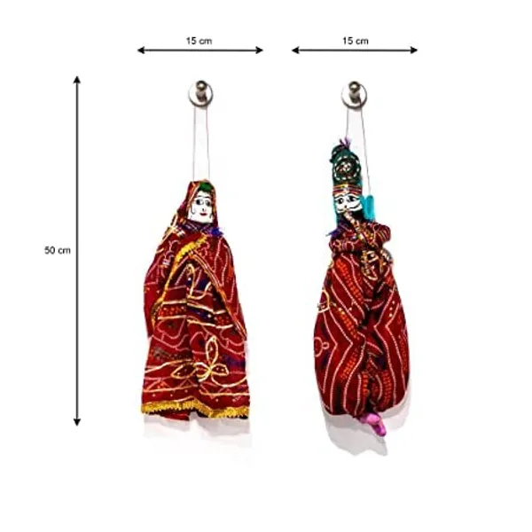 Multicolor_Rajasthani_Handcrafted_Handmade_Kathputli/Puppet_Pair_Wall_Hangings_For_Home_Decor/Gifting_Purpose_For_Thankas_Giving_Party