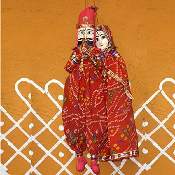 Multicolor_Rajasthani_Handcrafted_Handmade_Kathputli/Puppet_Pair_Wall_Hangings_For_Home_Decor/Gifting_Purpose_For_Thankas_Giving_Party