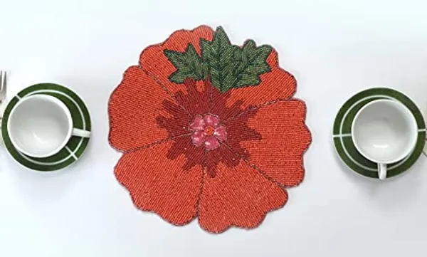 Turquoise_Beaded_Dining_Table_Dinning_Peach_Flower_Round_Mat_14_Inches_Circle