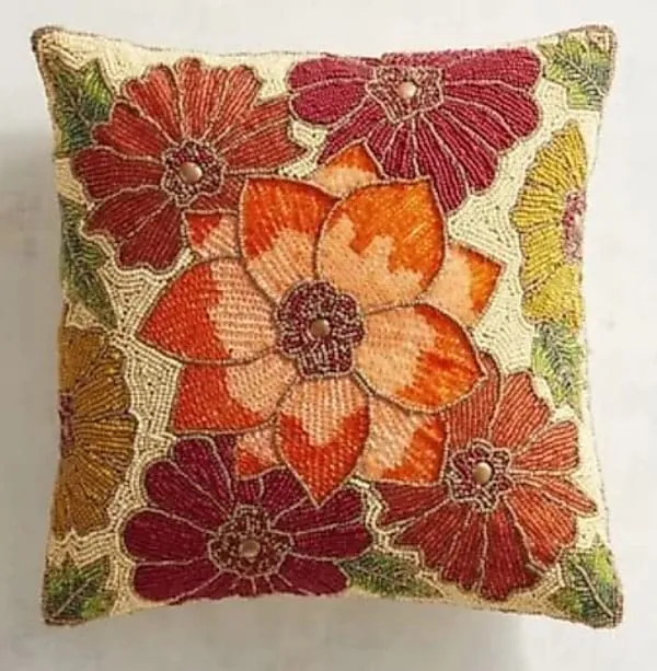 Multicolor_Beautiful_Satin_400_Tc_Printed_Cushions_&_Pillows_Case_Beaded_Red_Flower_(40.64_Cm*40.64_Cm)