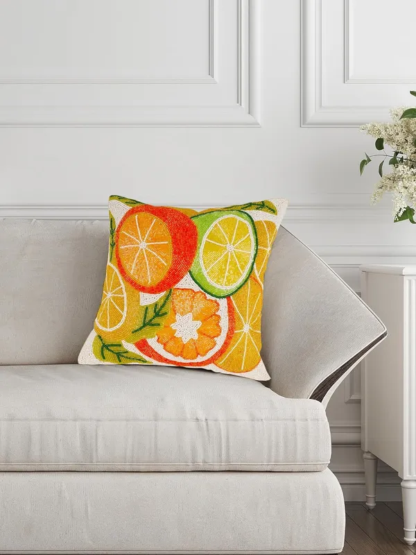 Multicolor_Beautiful_Satin_400_Tc_Printed_Cushions_&_Pillows_Case_Beaded_Lemon_(40.64_Cm*40.64_Cm)