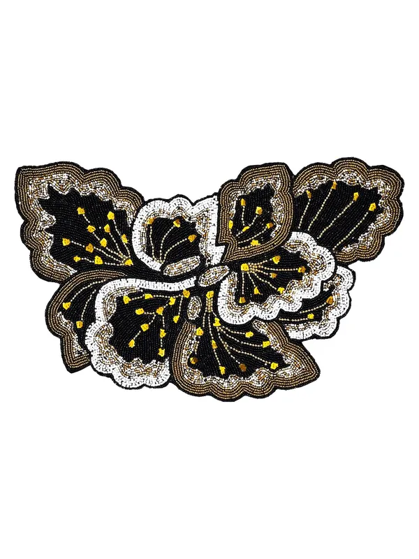 Firozi_Poleyster_Placemats,_Beaded_Design,14_Inch_Gulmohar_Floral_Pattern,_Best_For_Bed-Side_Table/Center_Table,_Dining_Table/Shelves_Pack_Of_2